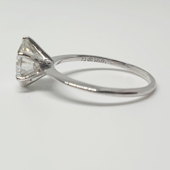1.50Ct -7.5MM Round Moissanite  Ring In 14k Gold - Picture 5 of 7